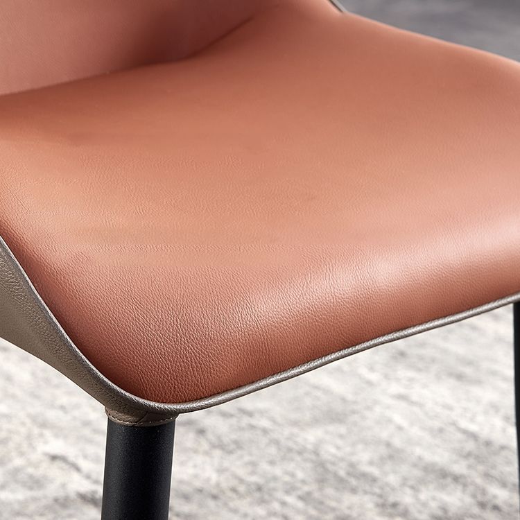 Contemporary Metal Armless Dining Chairs Wingback Side Chair for Home Use Clearhalo ' kitchen&dining_furn' 'Dining Chairs' 'Dining Tables & Seating' 'dining_chair' 'Furniture' 'furniture_dining_chair' 'Kitchen & Dining Furniture' 'kitchen' 1200x1200_7435bbde-01c3-47b8-ac75-e59dd65c6359