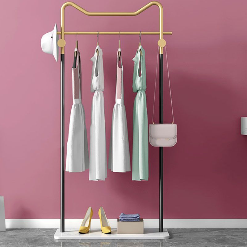 Pastel de pasos contemporáneos Rail y ganchos colgantes de metal enmarcado de metal soporte de pasillo