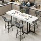 Marble Double pedestal Hall/Pub Table Contemporary Living Room Bistro Bar Height Table Clearhalo 'Bar Furniture' 'Bar Tables' 'bar_tables' 'furn' 'furn_bar_tables' 'Furniture' 'furniture_bar_tables' 'Kitchen & Dining Furniture' 1200x1200_74368d7f-4415-4549-8ba4-531a740cc9d0