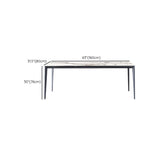 Industrial Rectangle Stone Dining Table Metal 4 Legs Dining Table Clearhalo 'Dining Tables & Seating' 'Dining Tables' 'dining_table' 'furn' 'furn_dining_table' 'Furniture' 'Kitchen & Dining Furniture' 1200x1200_7436e72e-0897-4b1d-baeb-fd3a1e9d168d