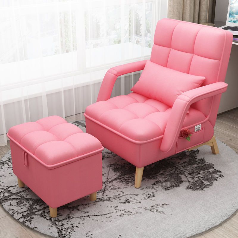 Chaise d'accent tissu de salon pliable contemporain chai avec coussin