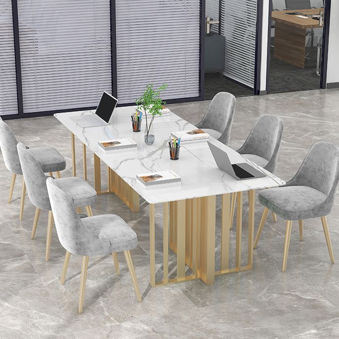 Rectangle Meeting Table Industrial Style Office Desk with Seld Base Clearhalo 'furn' 'furn_office_desk' 'Furniture' 'furniture_office_desk' 'Office Desks' 'Office Furniture' 'office_desk' 1200x1200_743a5064-dfe2-4965-92bb-99bc599e33b7