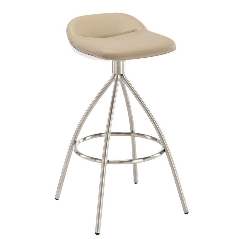 Hedendaagse stijl Faux Leather Bar Stool Low Back Teller Bar Stool voor thuis