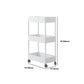 Modern Plastic Bookcase, White, Bookshelf for Any Room, 16" L