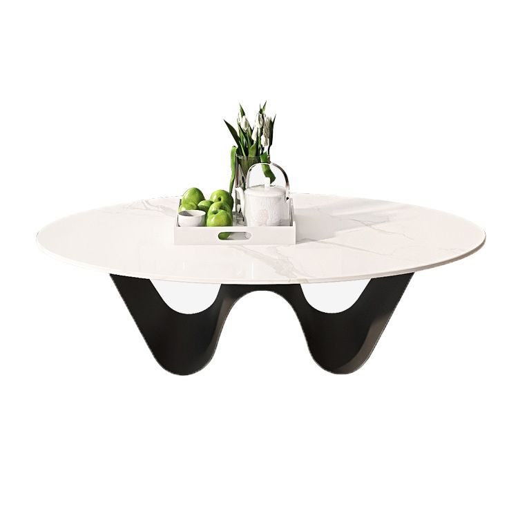 Glam Abstracts Cocktailtisch, ovaler Couchtisch für Wohnzimmer