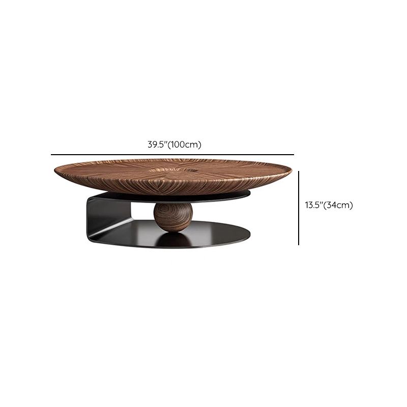 Modern Round Wood Single Coffee Table Pedestal Bunching Tables Clearhalo 'Coffee & Accent Tables' 'Coffee Tables' 'coffee_tables' 'furn' 'furn_coffee_tables' 'Furniture' 'Living Room Furniture' 1200x1200_743d6428-585c-4cb5-ac55-73829d649c43