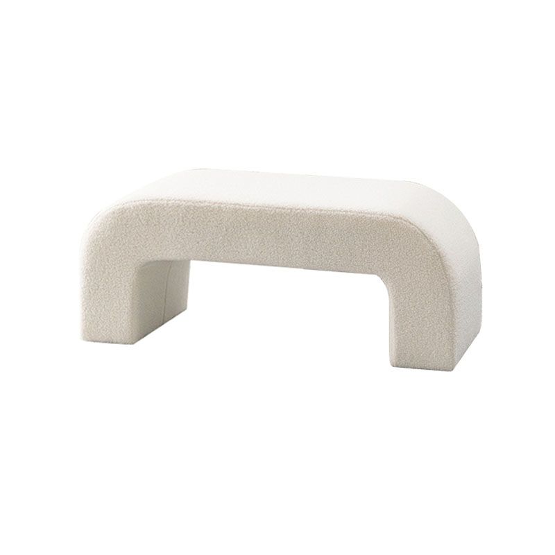 Contemporary Upholstered Bench Home Seating Bench in White with Legs Clearhalo 'Benches' 'Chairs & Seating' 'furn' 'furn_benches' 'Furniture' 'Living Room Furniture' 1200x1200_743f1b2c-06c7-4128-852b-d52e187c85c9
