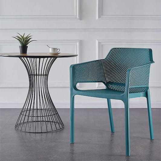 Scandinavian Plastic Dining Armchair Indoor Stackable Arm Chairs for Kitchen Clearhalo ' kitchen&dining_furn' 'Dining Chairs' 'Dining Tables & Seating' 'dining_chair' 'furn' 'furn_dining_chair' 'Furniture' 'furniture_dining_chair' 'Kitchen & Dining Furniture' 'kitchen' 1200x1200_7440fb45-f06b-4aff-b69b-b5989971f18d