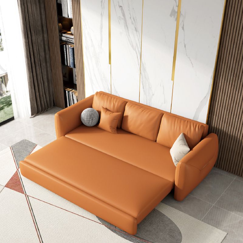33 "W Bed de la cama escandinava de la cama de cuero incluye sofá durmiente