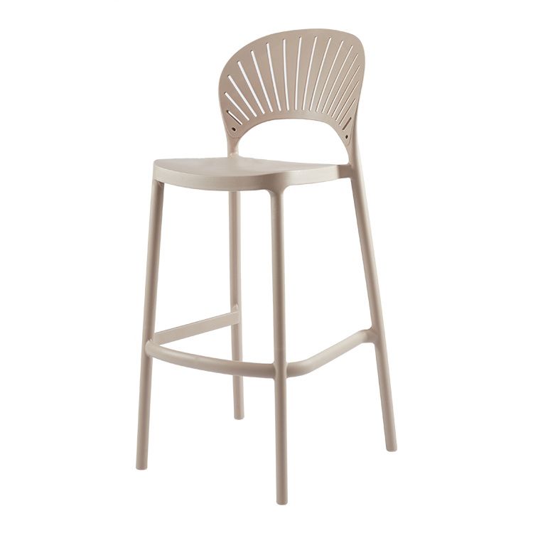 Scandinavian Matte Finish Plastic Barstool Milk Tea Shop Full Back Stool Clearhalo 'Bar Furniture' 'Bar Stools' 'bar_stools' 'furn' 'furn_bar_stools' 'Furniture' 'furniture_bar_stools' 'Kitchen & Dining Furniture' 1200x1200_7442936d-2008-4368-9814-6fc6a97eede8