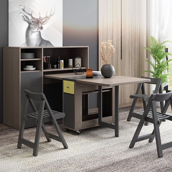Mid-Century Dining Table Rectangle Drop-Leaf Sintered Stone Table for Home (only Table) Clearhalo ' dining_table' 'Dining Tables & Seating' 'Dining Tables' 'furn' 'furn_dining_table' 'Furniture' 'furniture_dining_table' 'Kitchen & Dining Furniture' 'kitchen&dining_furn' 'kitchen' 'kitchen_dining_table' 1200x1200_7443059f-bbee-4083-bea2-c31804366dd7