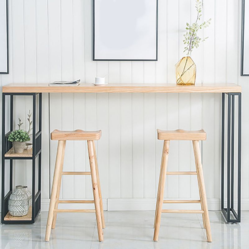 Modern Fixed Table with Metal Base Bar Table for Living Room Clearhalo 'Bar Furniture' 'Bar Tables' 'bar_tables' 'furn' 'furn_bar_tables' 'Furniture' 'Kitchen & Dining Furniture' 1200x1200_7443a116-08ed-47e3-84c6-02bfdb83883d