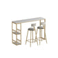 Stone Top Bar Dining Table Industrial Rectangle Bar Dining Table with Sled Base Clearhalo 'Bar Furniture' 'Bar Tables' 'bar_tables' 'furn' 'furn_bar_tables' 'Furniture' 'furniture_bar_tables' 'Kitchen & Dining Furniture' 1200x1200_7443db1c-be96-43e5-bf02-6f0fff448bea