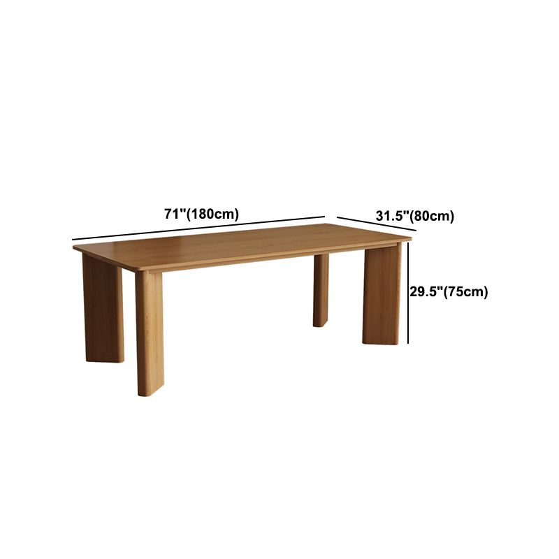 Modern Simple Solid Wood Table for Restaurant Rectangle Table with 4 Legs Clearhalo 'Dining Tables & Seating' 'Dining Tables' 'dining_table' 'furn' 'furn_dining_table' 'Furniture' 'Kitchen & Dining Furniture' 1200x1200_7444d8b3-fc7c-4d1c-adcd-0ce96604bca6