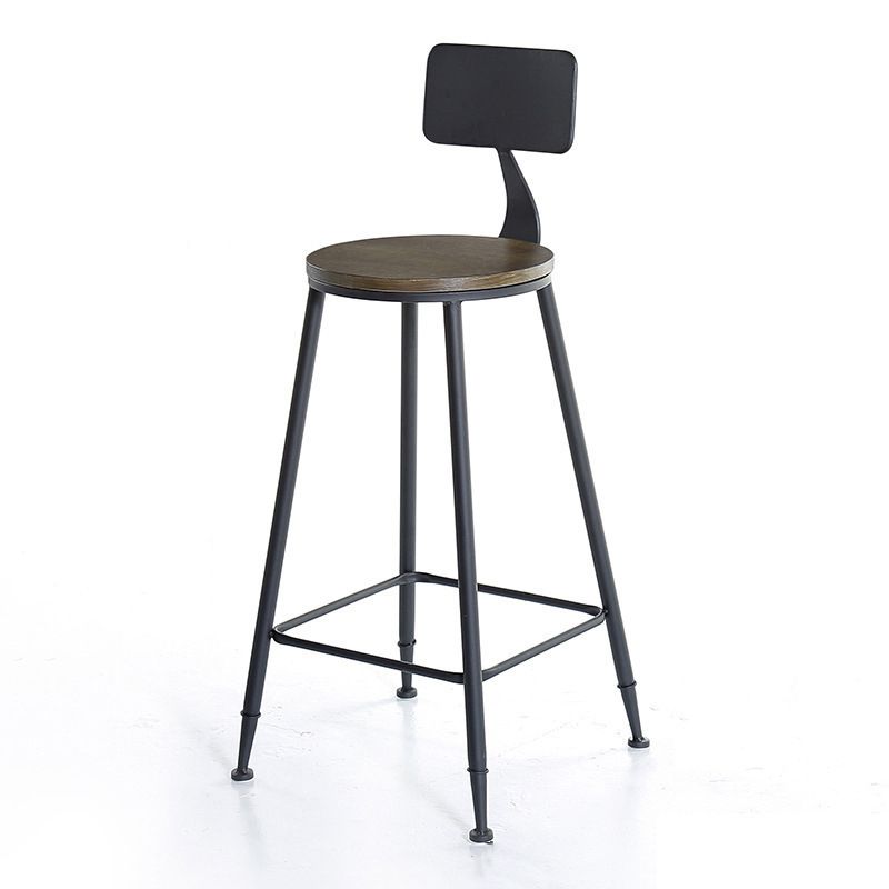 29.53" Industrial Bar and Counter Stool Low Back Stool with 4 Black Legs Clearhalo 'Bar Furniture' 'Bar Stools' 'bar_stools' 'furn' 'furn_bar_stools' 'furniture_bar_stools' 'Kitchen & Dining Furniture' 'kitchen&dining_furn' 'kitchen' 'kitchen_furn' Furniture' 1200x1200_7444dccf-0def-46dc-a8aa-4aeef14e2023