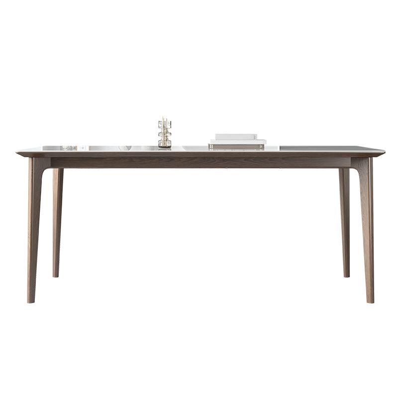 Sintered Stone Rectangle White Table Kitchen Table with Wooden Base and 4 Legs Clearhalo ' dining_table' 'Dining Tables & Seating' 'Dining Tables' 'furn' 'furn_dining_table' 'Furniture' 'furniture_dining_table' 'Kitchen & Dining Furniture' 'kitchen&dining_furn' 'kitchen' 'kitchen_dining_table' 1200x1200_744556da-81d1-4cb1-9e15-baf59a029918