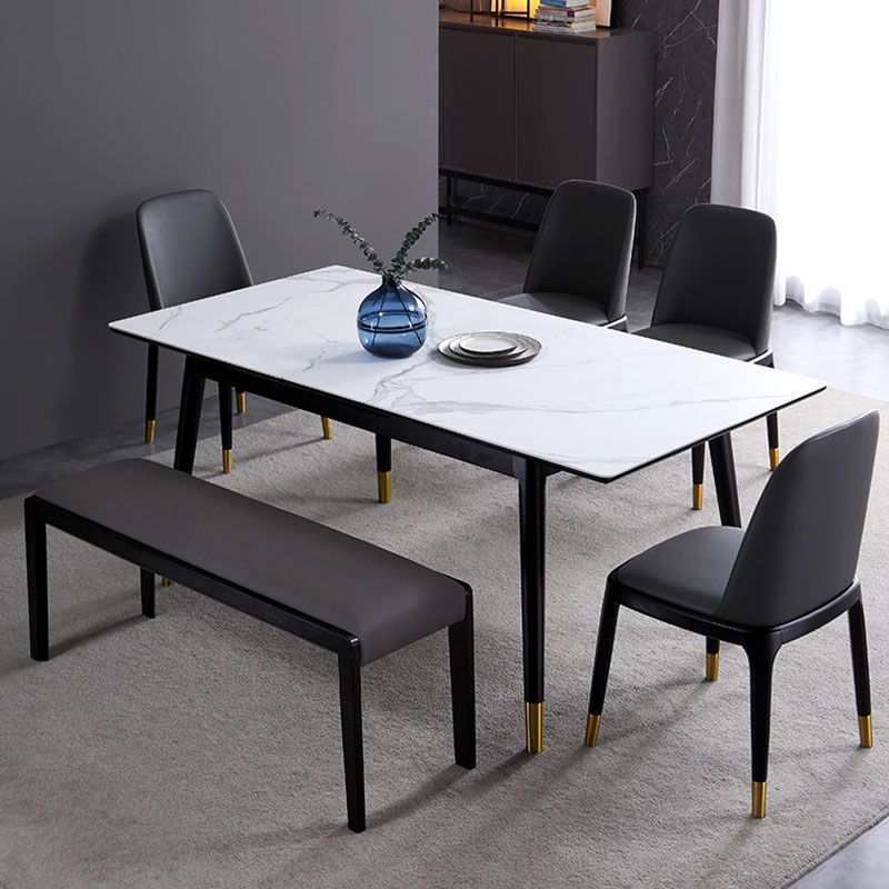 Contemporary Rectangle Upholstered Bench Home Seating Bench in Gray Clearhalo 'Benches' 'Chairs & Seating' 'furn' 'furn_benches' 'Furniture' 'Living Room Furniture' 1200x1200_744961f0-1ac9-44af-af2c-379e0fefdc17