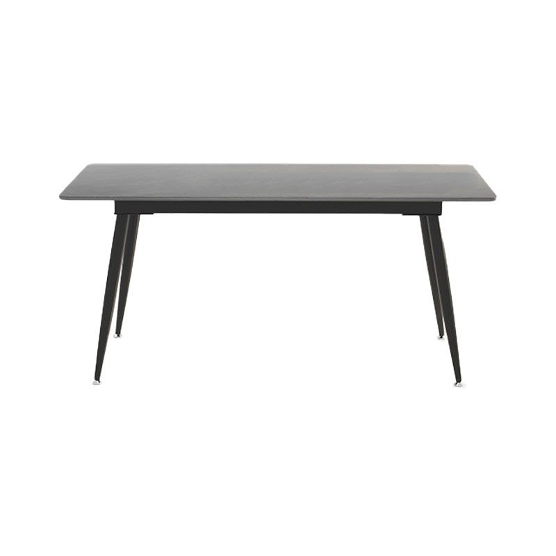 Ensemble de salle à manger moderne en métal avec chaises à dossier solide, ensemble de dinette 1/2/4/5/7 pièces