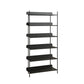 Industrial Etagere Bookshelf Metal Shelves Included Open Back Bookcase
