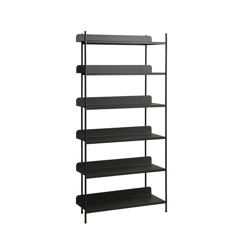 Industrial Etagere Bookshelf Metal Shelves Included Open Back Bookcase