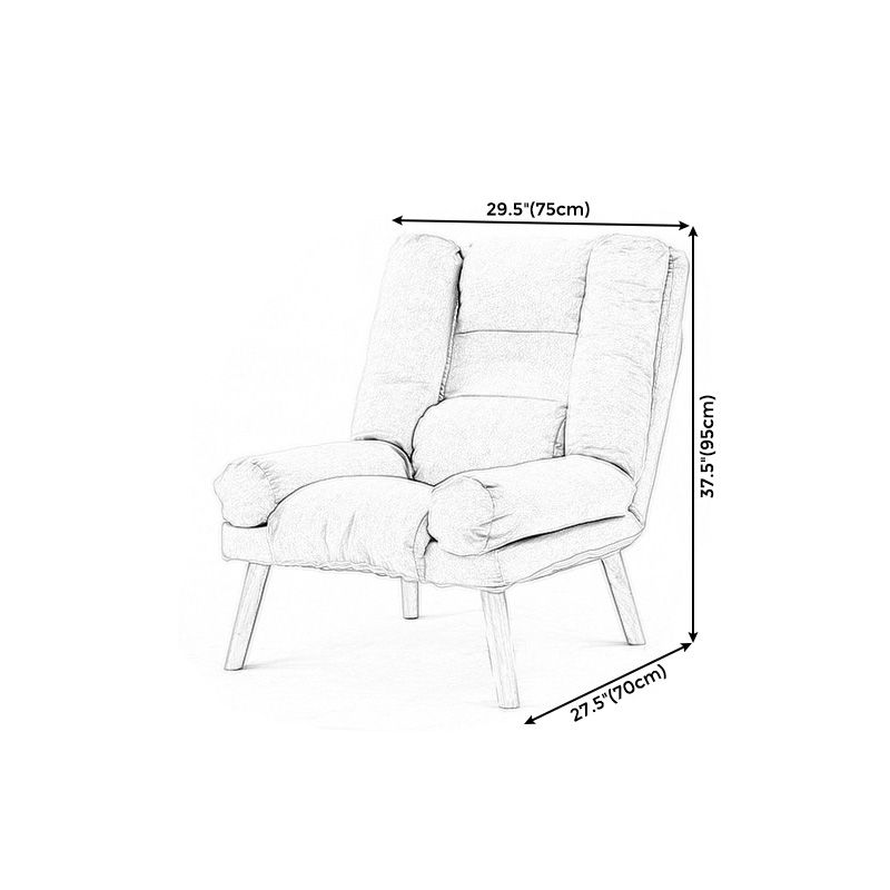 29.52"Wide Cotton Blend Arm Chair with Basic Four Legs Pillow Back Armchair Clearhalo 'Accent Chairs' 'accent_chairs' 'Chairs & Seating' 'furn' 'furn_accent_chairs' 'Furniture' 'Living Room Furniture' 1200x1200_744db200-fbb9-4c85-9a96-5ca305f12c9e