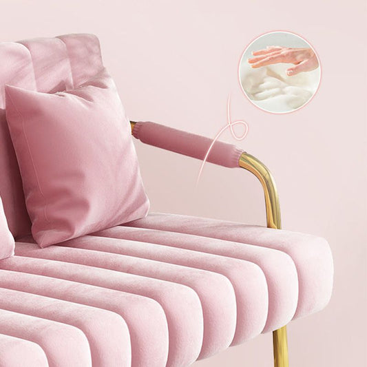 3-Sitzer-Samtsofa mit 3 Kissen quadratischer Arm für Wohnzimmer