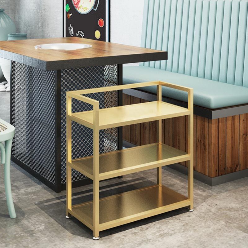 Tavolo da preparazione in metallo contemporaneo 25.59 "H tavolo da preparazione a rotolamento per sala da pranzo