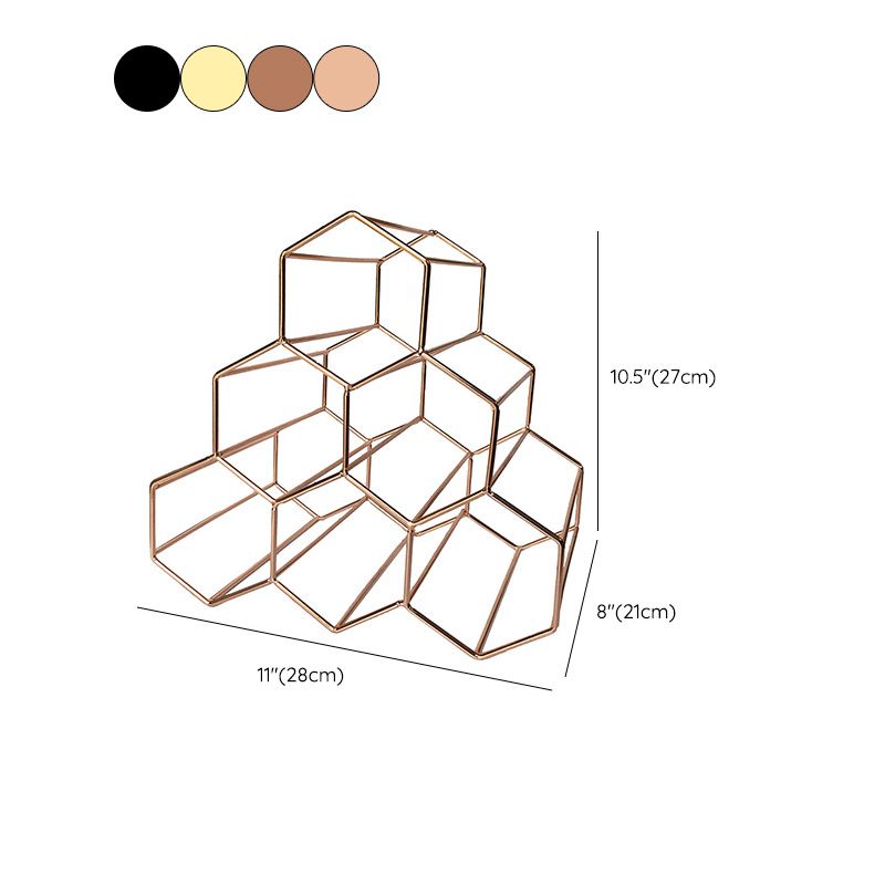 Portabottiglie in metallo con piano glam in metallo per soggiorno per soggiorno