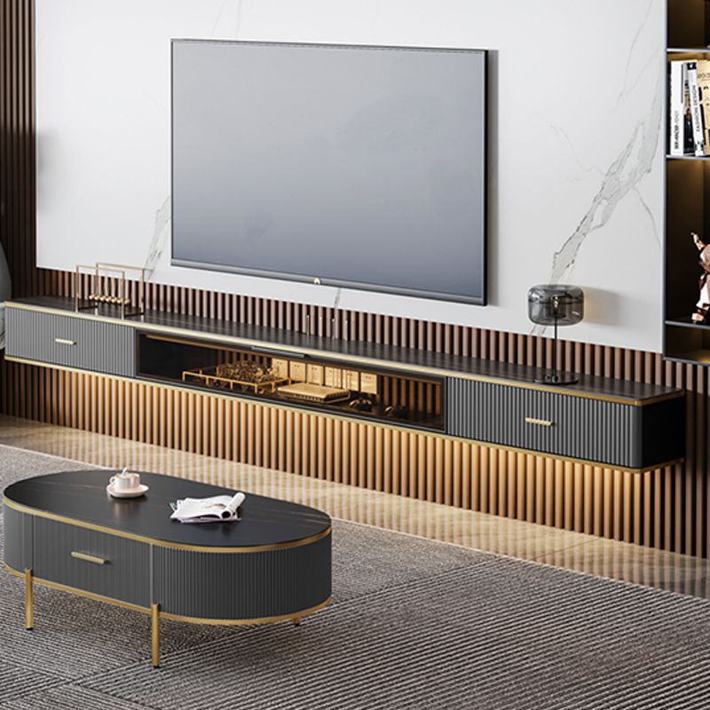 Black Slate TV Cabinet Gorgeous Style Home Wall Mounted TV Cabinet Console