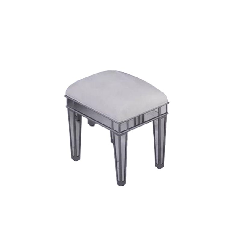 2 Drawers Mirrored Makeup Table and Stool Set Vanity for Women in Silver Clearhalo 'Bedroom Furniture' 'furn' 'furn_makeup_vanities' 'Furniture' 'Makeup Vanities' 'makeup_vanities' 1200x1200_745840a9-94d6-4904-8ee4-c65c8f167448