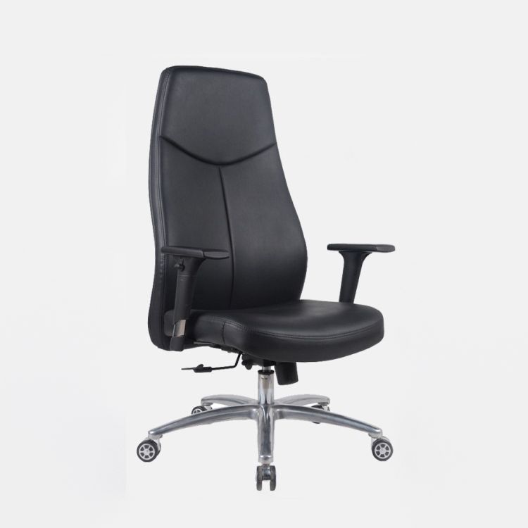 Contemporary Office Chair Wheels Leather High Back Black Executive Chair Clearhalo 'furn' 'furn_office_chair' 'Furniture' 'Office Chairs' 'Office Furniture' 'office_chair' 1200x1200_74590bcf-d19d-4be0-bb30-29608ab3b140