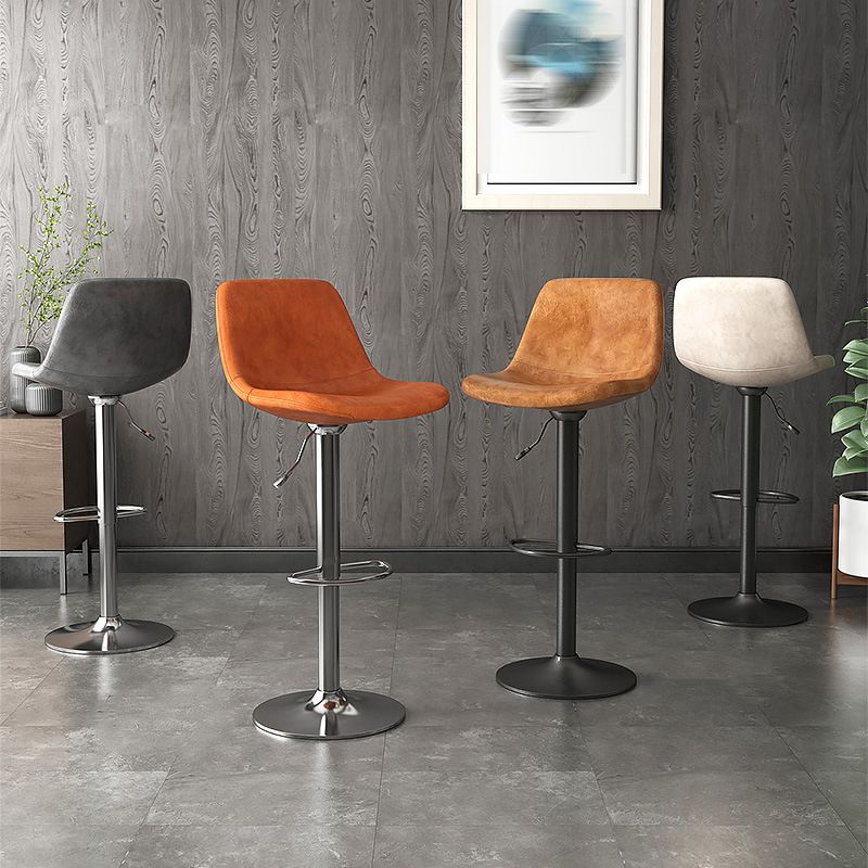 Home Footrest Adjustable Height Stool Contemporary Leather Barstool Clearhalo 'Bar Furniture' 'Bar Stools' 'bar_stools' 'furn' 'furn_bar_stools' 'Furniture' 'Kitchen & Dining Furniture' 1200x1200_745a4fe4-45c8-4be8-b541-57b11162e265