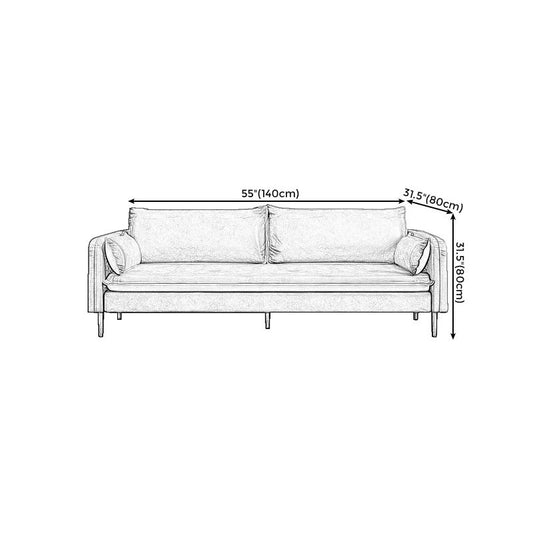 Contemporary Standard Sofa Couch Square Arm Sofa Set with Pillows Clearhalo 'Furniture' 'furniture_sofas' 'Living Room Furniture' 'Sofa' 'sofas' 1200x1200_745b63b7-a275-45c5-b45f-81372a973aaf