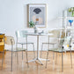 Metal Contemporary Round Dining Table Wood Top Table for Dining Room and Kitchen Clearhalo ' dining_table' 'Dining Tables & Seating' 'Dining Tables' 'Furniture' 'furniture_dining_table' 'Kitchen & Dining Furniture' 'kitchen&dining_furn' 'kitchen' 'kitchen_dining_table' 1200x1200_745c1eb0-86bb-48d2-a148-ca09b2722daa