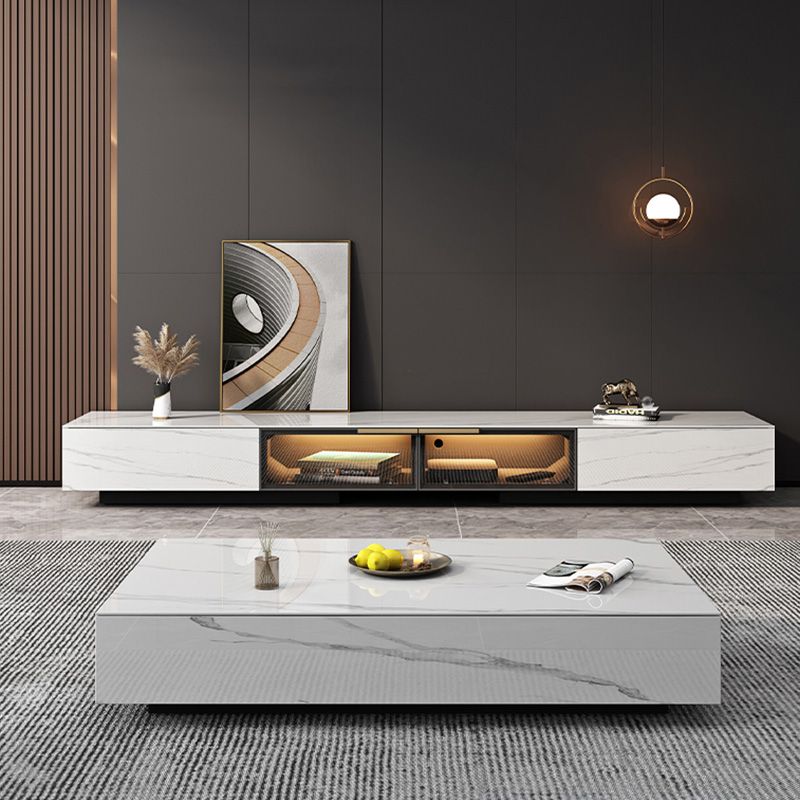 Stone TV Stand Console Contemporary Media Console with Drawers Clearhalo 'furn' 'furn_tv_stands_entertainment_centers' 'Furniture' 'Living Room Furniture' 'TV Stands & Entertainment Centers' 'TV Stands & Media Storage Furniture' 'tv_stands_entertainment_centers' 1200x1200_745c68db-b132-4c00-9f8f-4543eb12f74f