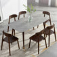 Solid Wood Contemporary Rectangular Dining Table Sintered Stone Top Table with Wood Legs Clearhalo 'Dining Tables & Seating' 'Dining Tables' 'dining_table' 'furn' 'furn_dining_table' 'Furniture' 'furniture_dining_table' 'Kitchen & Dining Furniture' 'kitchen' 'kitchen_dining_table' 1200x1200_745ca7c5-3875-4f9b-a575-d7c2d5f76c91