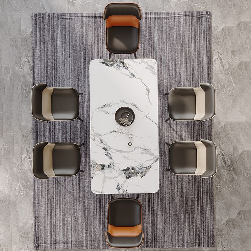 Brasserie Contemporary Faux Leather Dining Chair Parsons Chair in Matte Finish Clearhalo 'Dining Chairs' 'Dining Tables & Seating' 'dining_chair' 'furn' 'furn_dining_chair' 'Furniture' 'Kitchen & Dining Furniture' 1200x1200_745d3096-e3b6-44ac-8085-3905287ee4f6