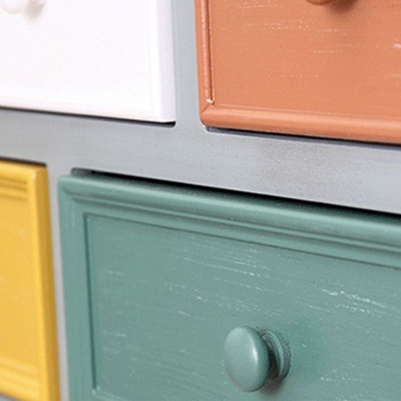 Rangement de rangement en bois rétro Rentage de chambre à coucher coffre de rangement avec tiroirs