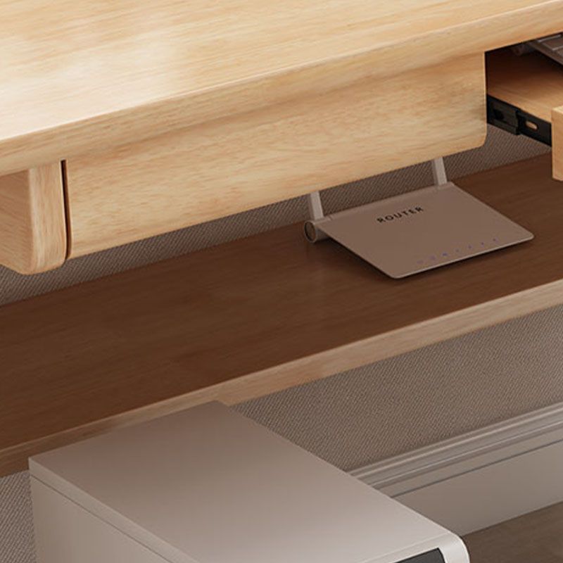 Bureau d'ordinateur en bois massif contemporain 29,5 pouces de haut du bureau d'écriture rectangulaire de 29,5 pouces de haut