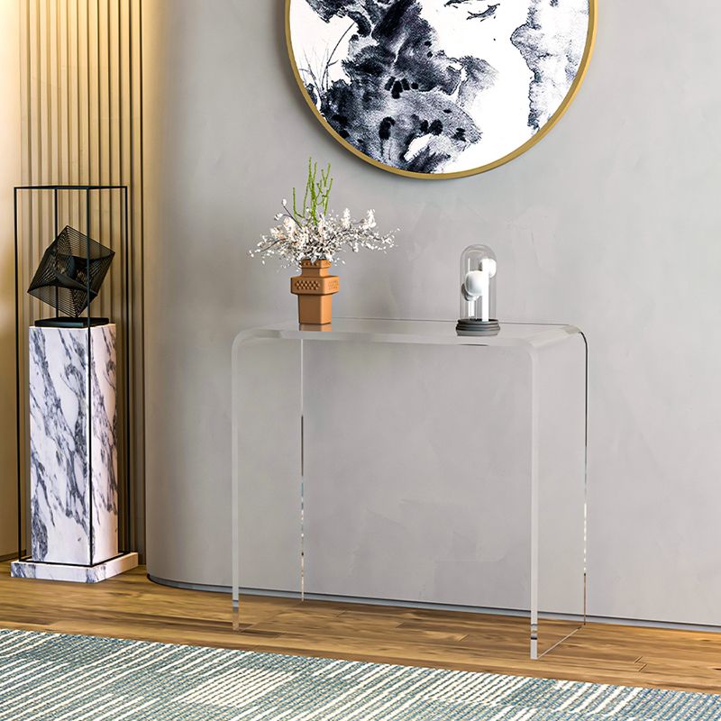 Rectangular Home Office Writing Desk Acrylic Modern Style Office Desk Clearhalo 'furn' 'furn_office_desk' 'Furniture' 'Office Desks' 'Office Furniture' 'office_desk' 1200x1200_745fdab2-8e1c-46db-aa76-730b70d9093c