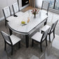 Kitchen Dinner Table Dining Room Stone Drop-Leaf Dining Table Clearhalo 'Dining Tables & Seating' 'Dining Tables' 'dining_table' 'furn' 'furn_dining_table' 'Furniture' 'Kitchen & Dining Furniture' 1200x1200_746032ef-2ce9-42f7-97ab-e2c9bba2581b