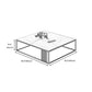 Square/Rectangle Slate Frame 1 Coffee Table Modern Grey and Black Table