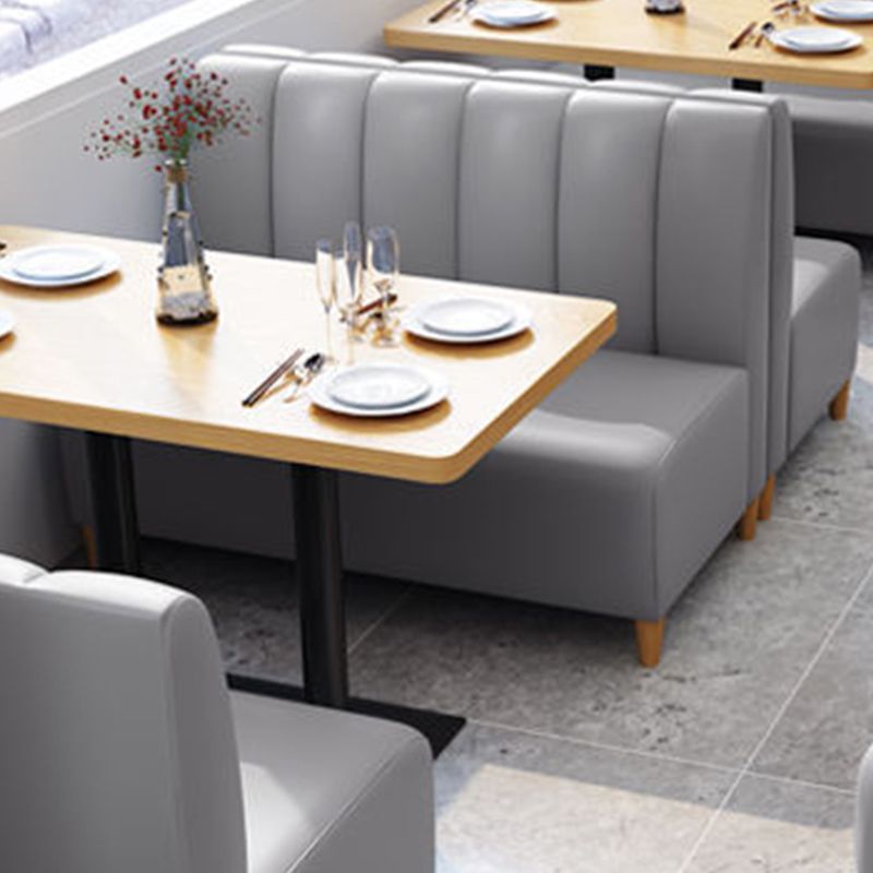 Canapé en cuir véritable canapé contemporain avec des pieds en bois massif