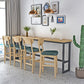 Table de pub rectangulaire moderne 1/2/5/9 pièces, ensemble de comptoir en bois pour salle à manger