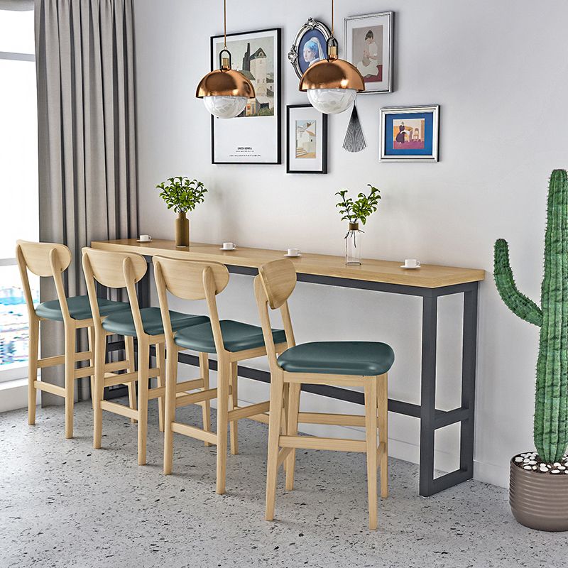 Table de pub rectangulaire moderne 1/2/5/9 pièces, ensemble de comptoir en bois pour salle à manger