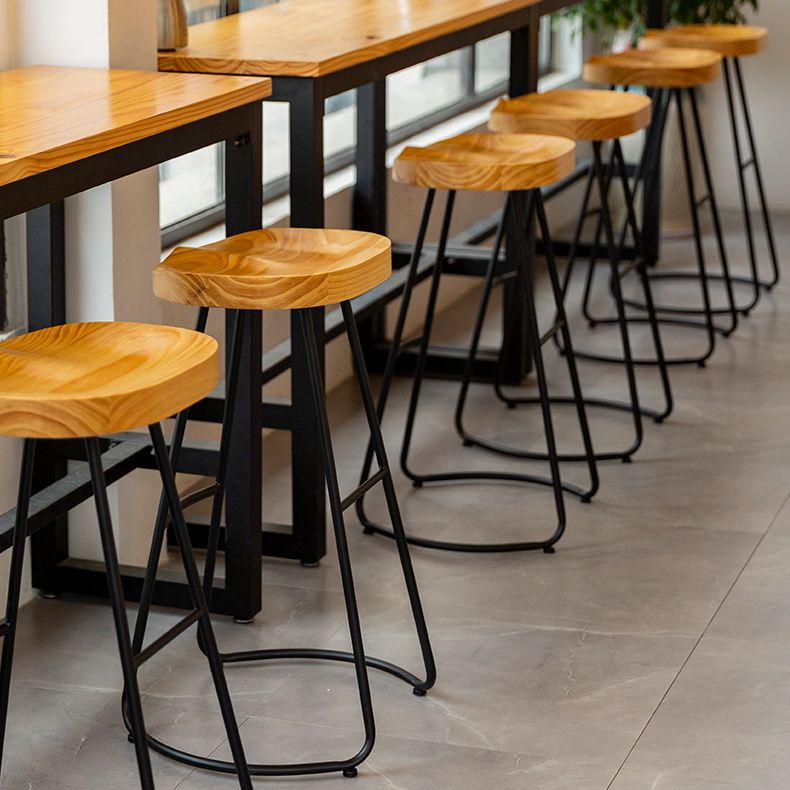Solid Wood Dining Stools Contemporary Dining Stools with Footrest Clearhalo 'Bar Furniture' 'Bar Stools' 'bar_stools' 'furn' 'furn_bar_stools' 'Furniture' 'Kitchen & Dining Furniture' 1200x1200_7464ccf9-e061-485b-8745-d2e417a4720a
