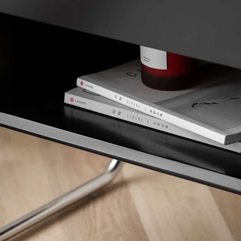 1 Drawer Glass Top Night Table Modern Mirrored Nightstand with Legs .19.7" Tall Clearhalo 'Bedroom Furniture' 'furn' 'furn_night_stand' 'Furniture' 'night_stand' 'Nightstands' 1200x1200_746500d4-93a7-44a9-baa1-20d56747a674