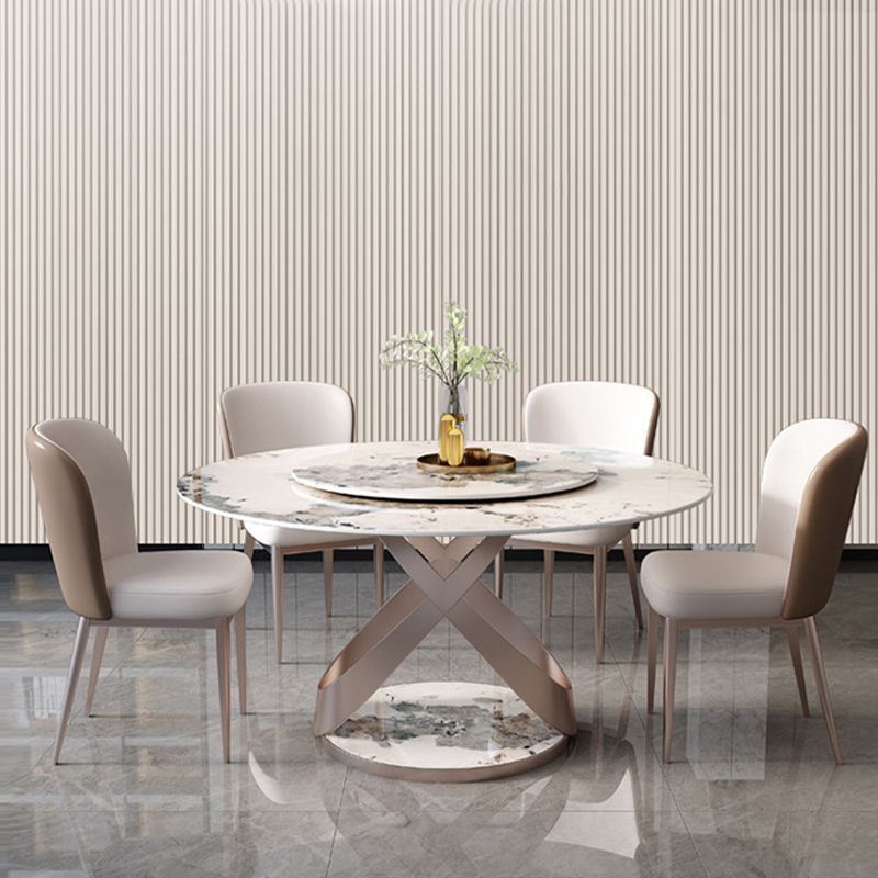 Stone Top Dining Table Round Contemporary Table with Pedestal Base without Turntable Clearhalo ' dining_table' 'Dining Tables & Seating' 'Dining Tables' 'furn' 'furn_dining_table' 'Furniture' 'furniture_dining_table' 'Kitchen & Dining Furniture' 'kitchen&dining_furn' 'kitchen' 'kitchen_dining_table' 1200x1200_7468396b-b15c-4a02-afae-045e21c5a5ec