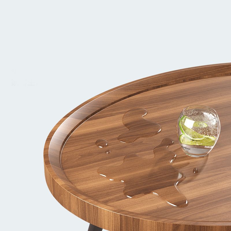 Tavolo da parte superiore del vassoio tondo di transizione tavolo da treppiede in legno per soggiorno