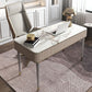 Escritorio de escritura rectangular de glamour Desk de oficina de piedra con 2/3 cajones